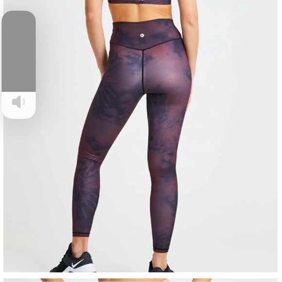 AYBL Core Leggings Purple TieDye High Waisted Womens XL - Picture 2 of 6